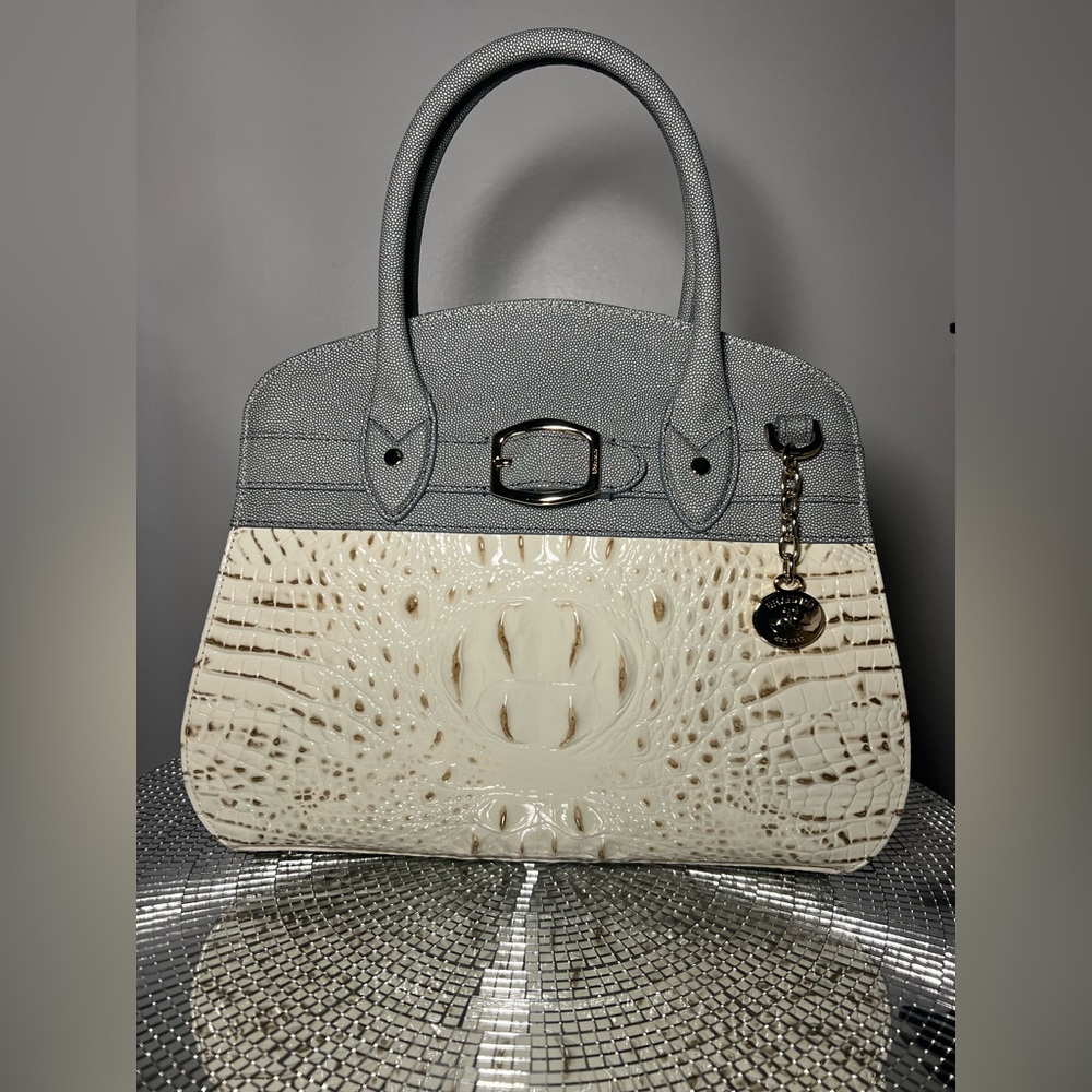 BRAHMIN | Rosette Snowball Minden Satchel & Wallet NWT - Picture 3 of 8